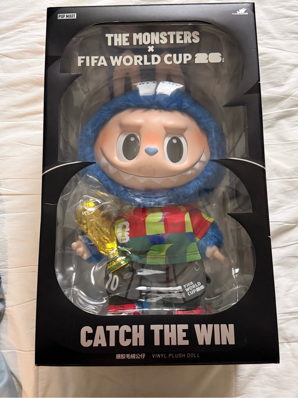 The Monsters 'Catch The Win' Blue Vinyl Plush Doll - FIFA World Cup LimitEdition